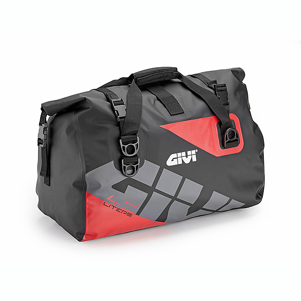 Givi Waterproof Cargo Seat Bag, 40 LTR, Grey & Red Design (EA115GR) Givi Waterproof Cargo Seat Bag, 40 LTR, Grey & Red Design (EA115GR)