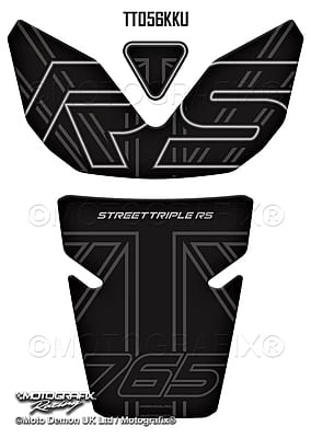 Motografix Motorcycle Tank Pad Protector for Triumph Street Triple 765 RS 2023-2026 (TT056KKU)