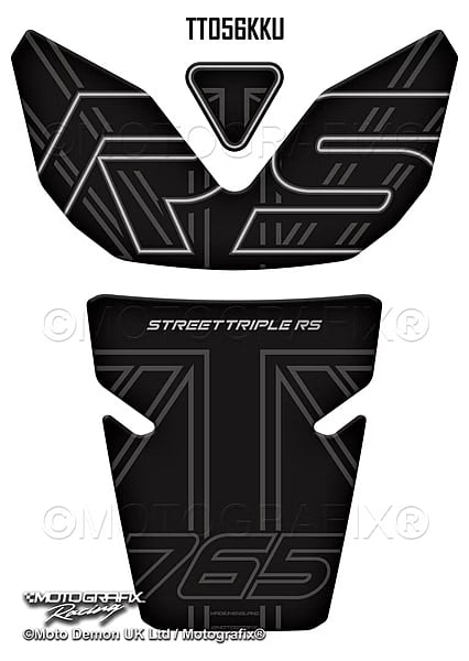 Motografix Motorcycle Tank Pad Protector for Triumph Street Triple 765 RS 2023-2026 (TT056KKU)