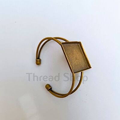 Bracelet Bezel Square Antique Bronze