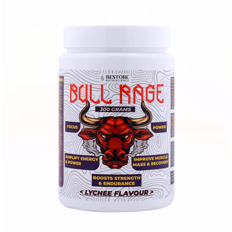 Restore - Bull Rage 300gms Lychee Restore - Bull Rage 300gms Lychee
