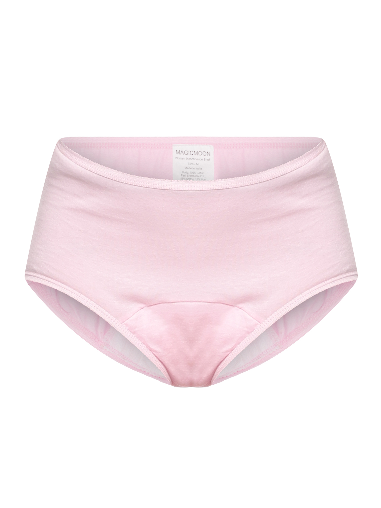 Reusable adult diaper, Washable adult diapers, Incontinence Protective Underwear for Women, High Waist Panties For Women, Leak Proof, Pink Color (pack of 2)