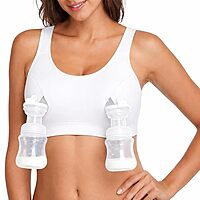 Hands Free Pumping Bra, Adjustable Breast-Pumps Holding for New Moms, Pumping Bra for All Breast Pumps