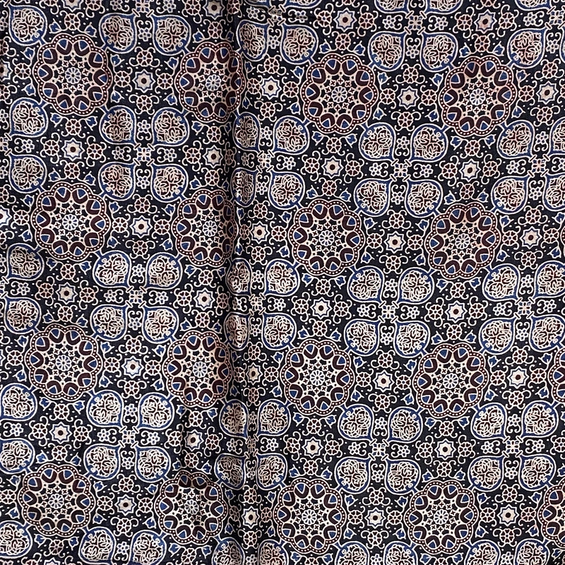 Mashru Silk Ajrakh Print #1