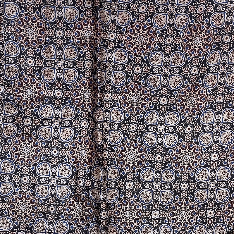 Mashru Silk Ajrakh Print #1