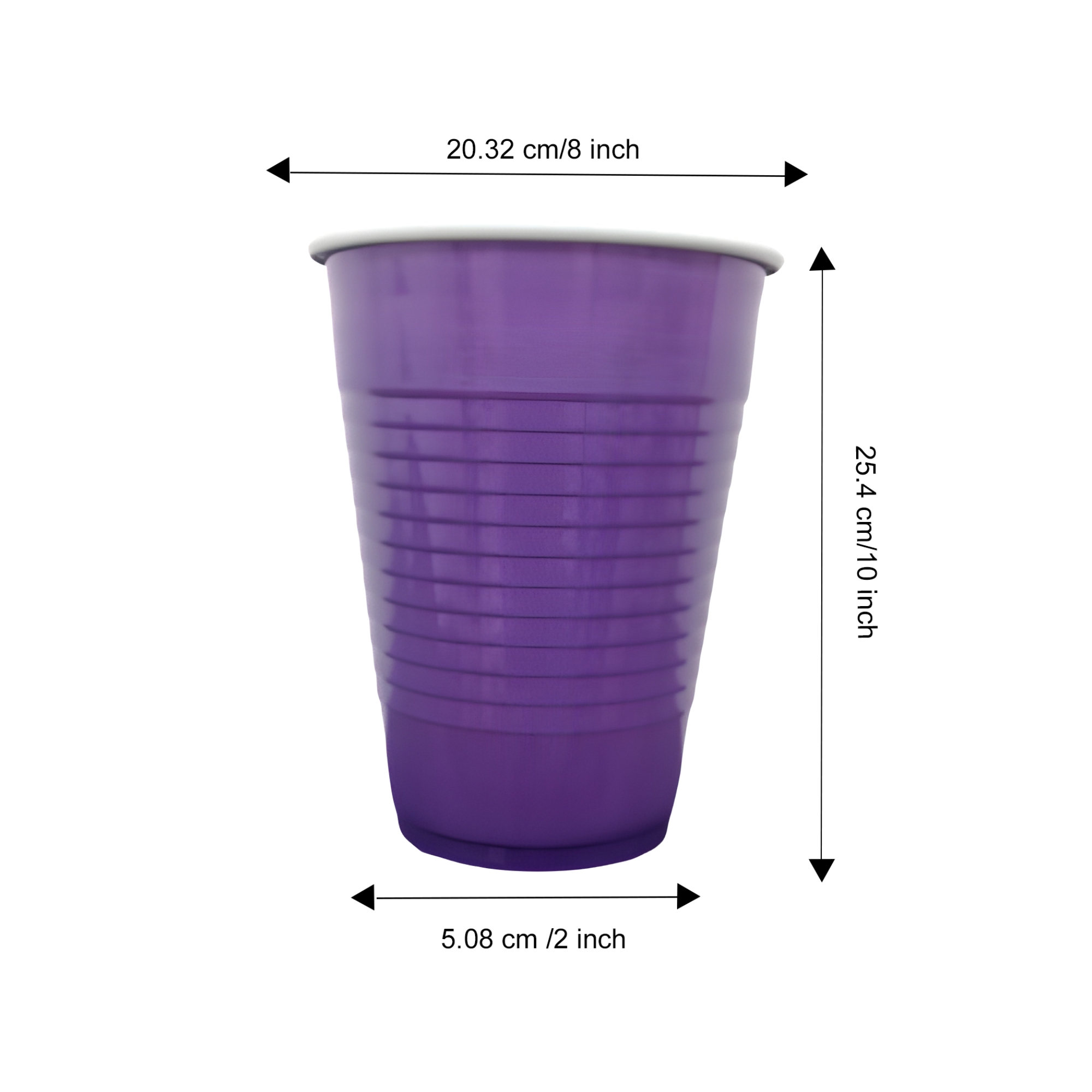 Set of 10 | 450ml Purple Pong Glasses | Reusable Party Drinking Cups | Eco-Friendly Multipurpose Glasses | for Parties, Events & More
