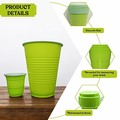 The Magic Balloons- Beer Pong Glasses Combo Pack - 30x 450ml Drinking Glasses and 10x 60ml Red Shot Glasses for Bachelor, Cocktails, Holi, Christmas, and Night Parties - 40 Pieces