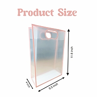 Pack of 6 – Transparent  Goodie Bags Clear Gift Bags Medium Brown Bags for Return Gift and More