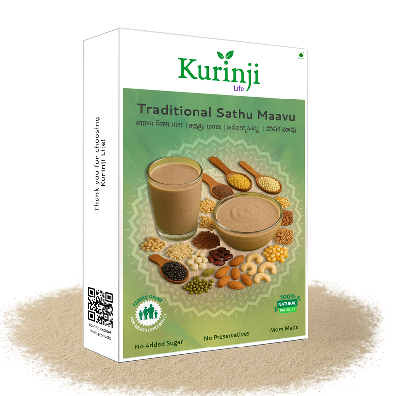 Kurinji Life Traditional Sathu Maavu – 18-In-1 Multigrain Health Mix 400Gm