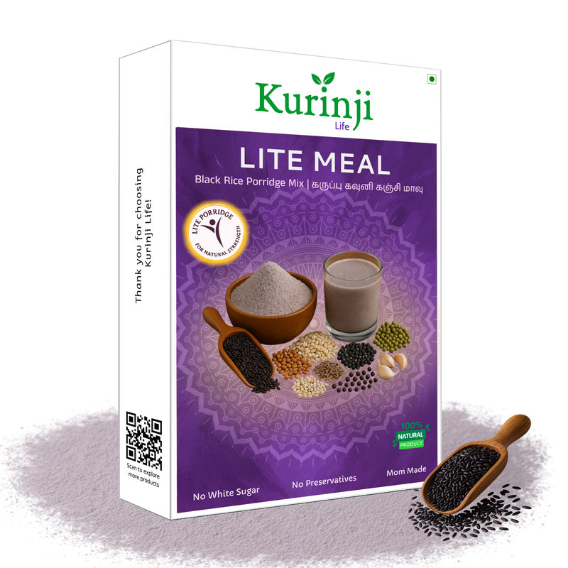 Kurinji Life LITE MEAL – Karuppu Kavuni Black Rice Porridge Mix 300g