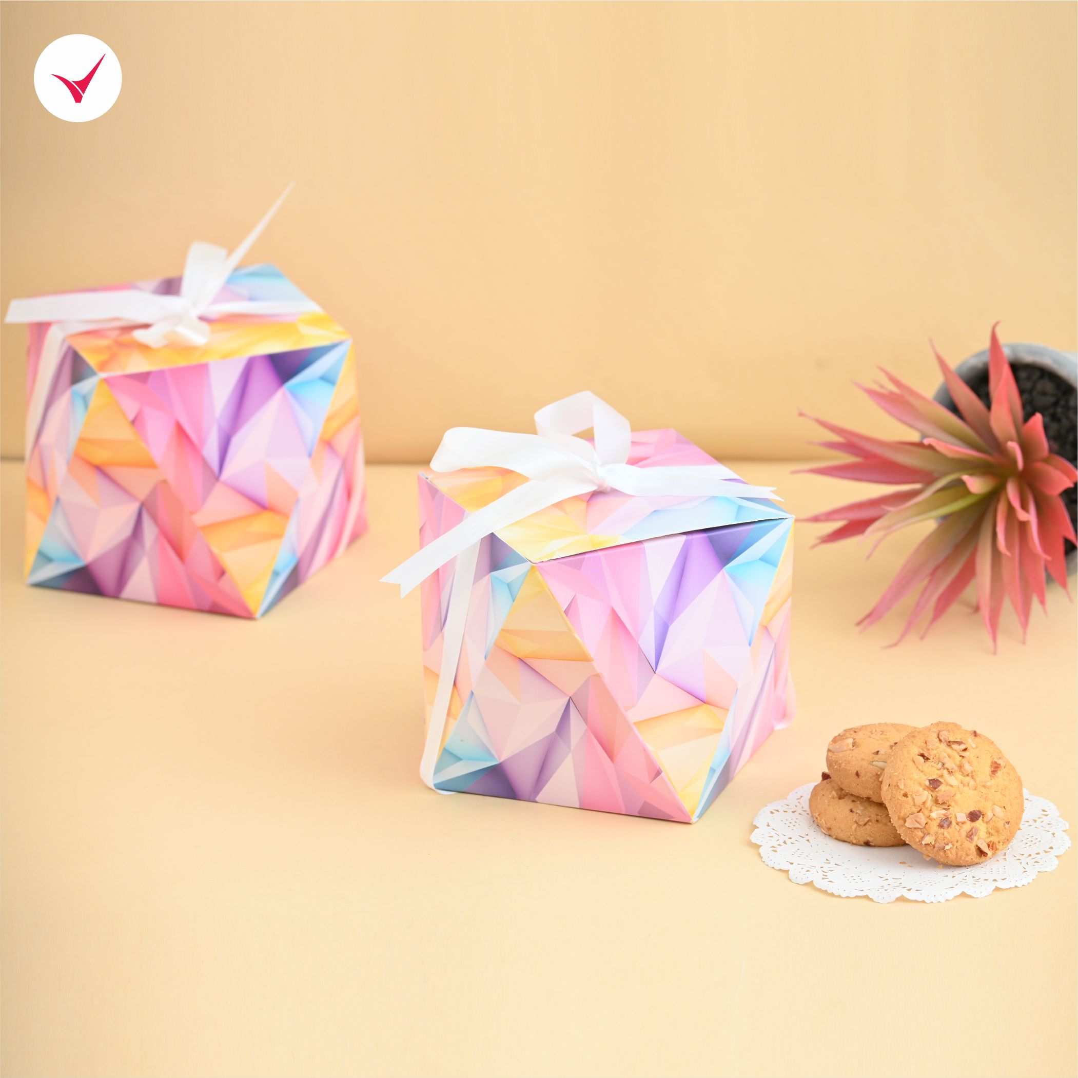 Diamond Gift Box with Ribbon