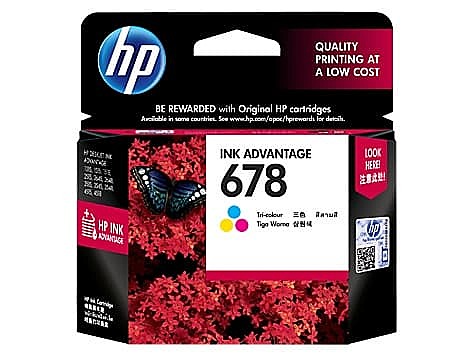 HP 678 Tri-Color Ink Cartridge – Original Dye-Based Ink | 150 Pages | Ink Advantage