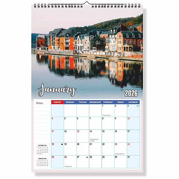 2026 Cityscape Wall Calendar