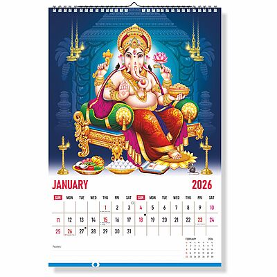 2026 Lord Ganesha Wall Calendar