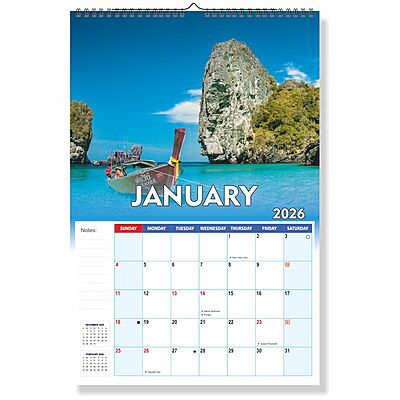 2026 Scenic Landscape Wall Calendar