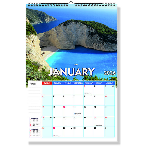 2026 Scenic Photography Wall Calendar