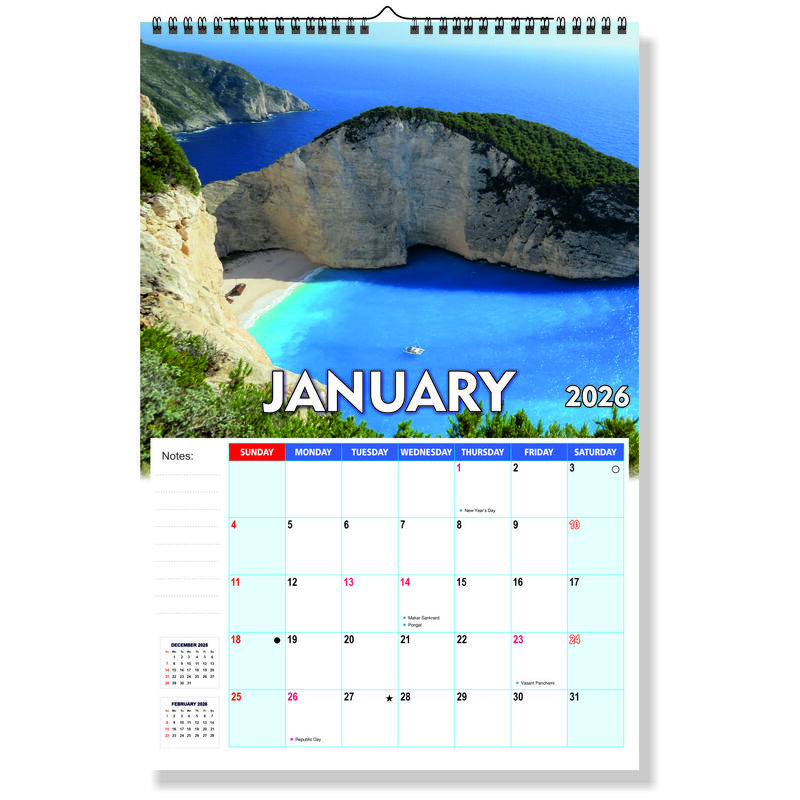 2026 Scenic Photography Wall Calendar
