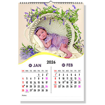 2026 Baby Bliss Wall Calendar