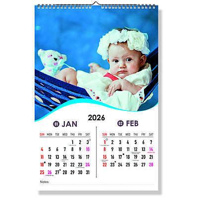 2026 Dreamy Hues Wall Calendar