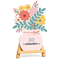 2027 Flower Pots Table Calendar