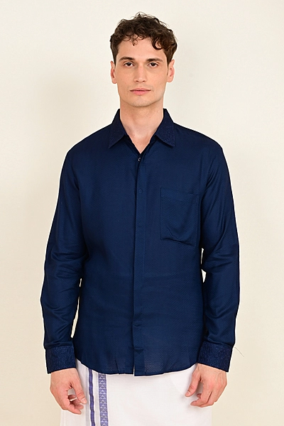 Men's Full Sleeve Embroidered Shirt