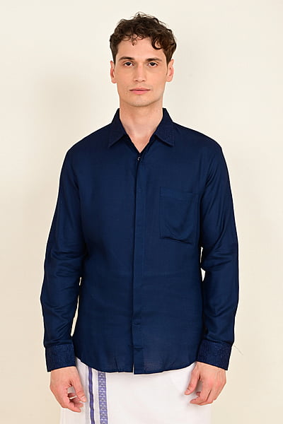 Men's Full Sleeve Embroidered Shirt