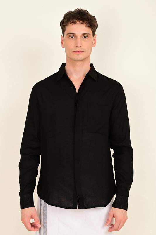 Men's Full Sleeve Embroidered Shirt