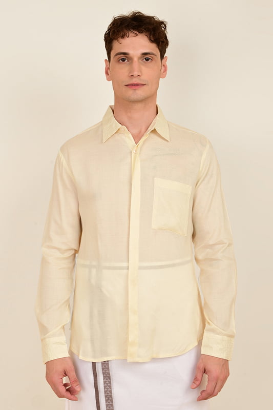 Men's Full Sleeve Embroidered Shirt