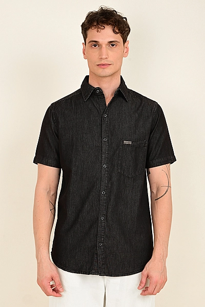 Men's Half Sleeve Chambray Shirt