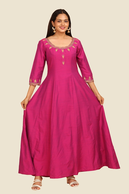 Women Embroidered Ethnic Anarkali Dress