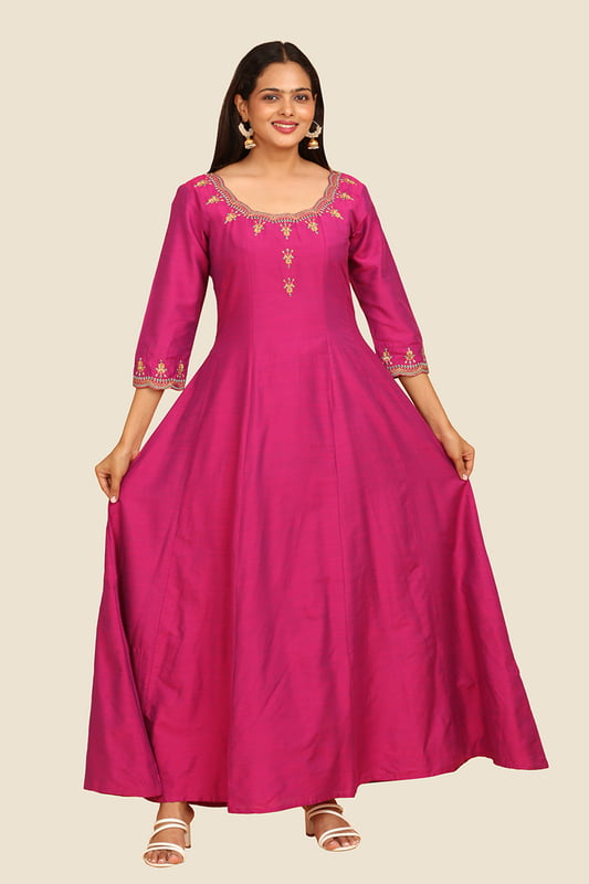 Women Embroidered Ethnic Anarkali Dress