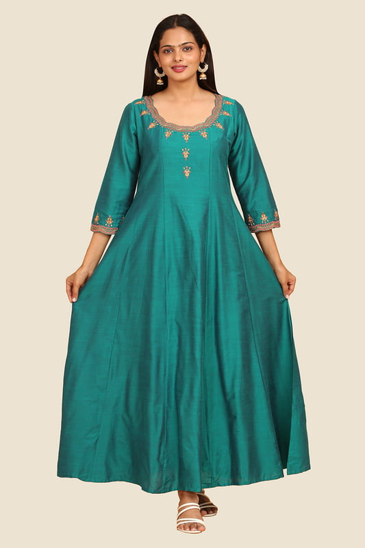 Women Embroidered Ethnic Anarkali Dress