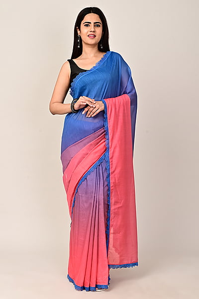Coastal Ombre Saree-Seaflora