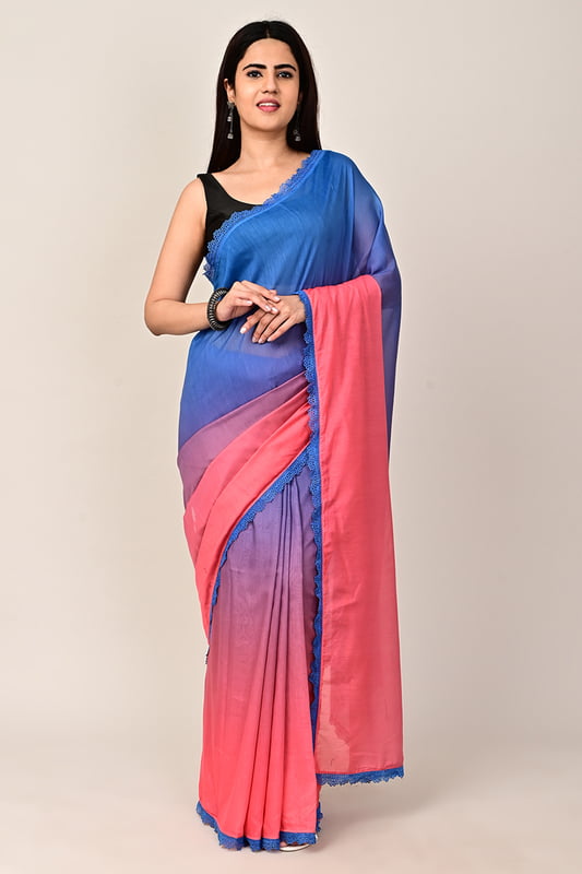 Coastal Ombre Saree-Seaflora