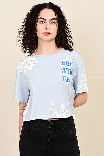 Women's  Forest Script Crop Top