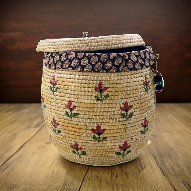 Handcrafted Moonj Grass Large Laundry Box