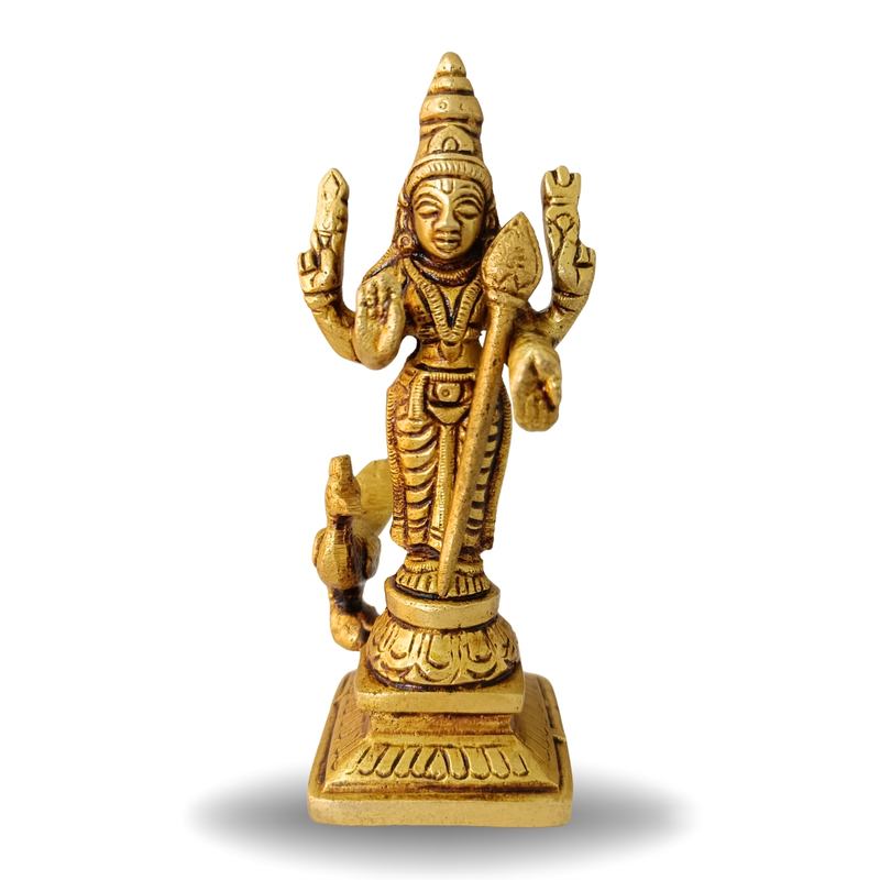 Pure Brass lord Murugan Idol | Handcrafted by Tamil Nadu Artisans  – 292 g