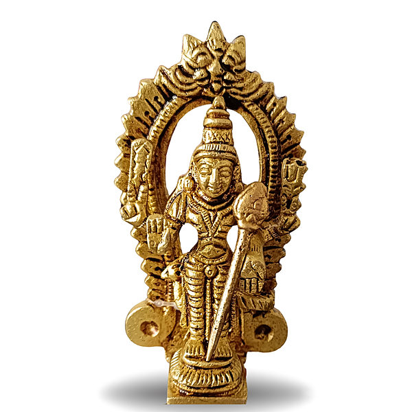 Pure Brass Lord Murugan with Thiruvachi Idol | Handcrafted by Tamil Nadu Artisans | Divine Pooja Murti for Home & Office – 232 g