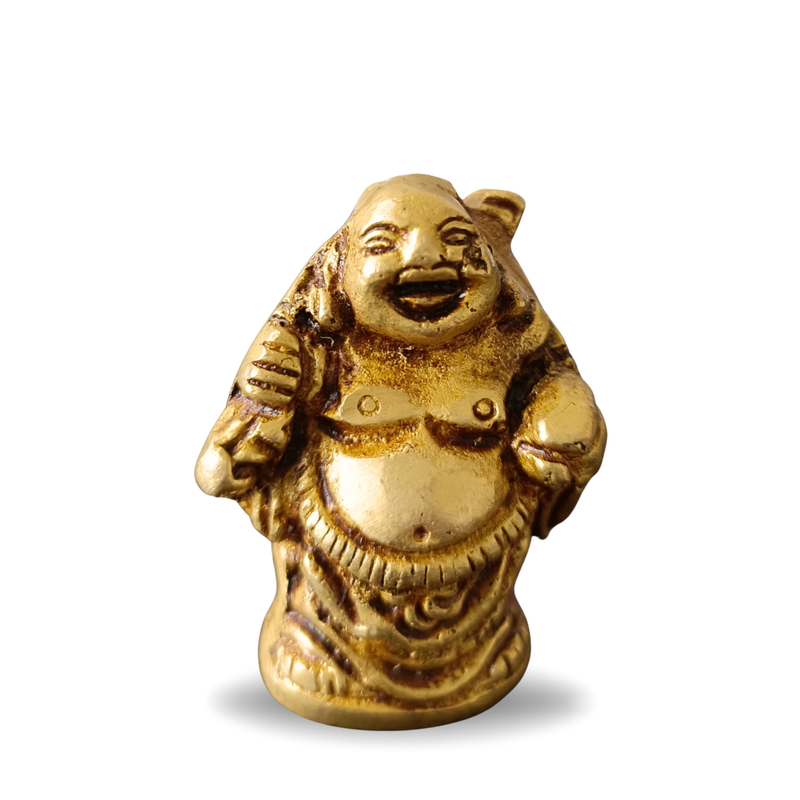Pure Brass Small China Monk Idol | Handcrafted by Tamil Nadu Artisans | Peaceful Meditation Décor – 119 g