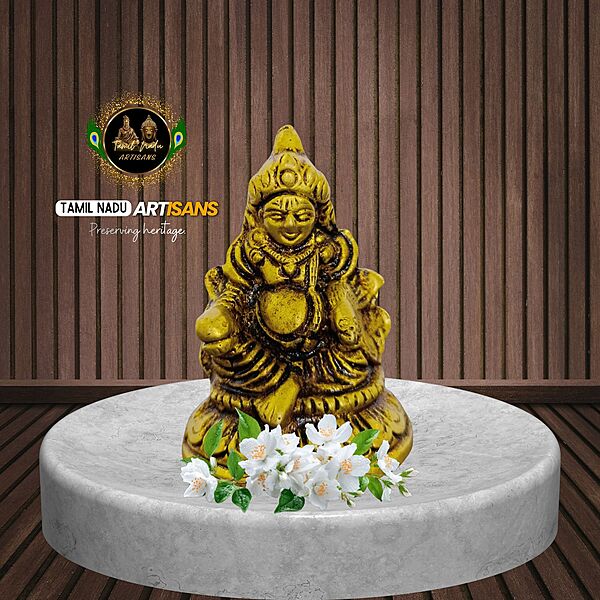 Pure Solid Brass Lord Kuber Idol for Wealth & Prosperity Pooja | Hand Crafted by Tamil Nadu Artisans, 163 Gram