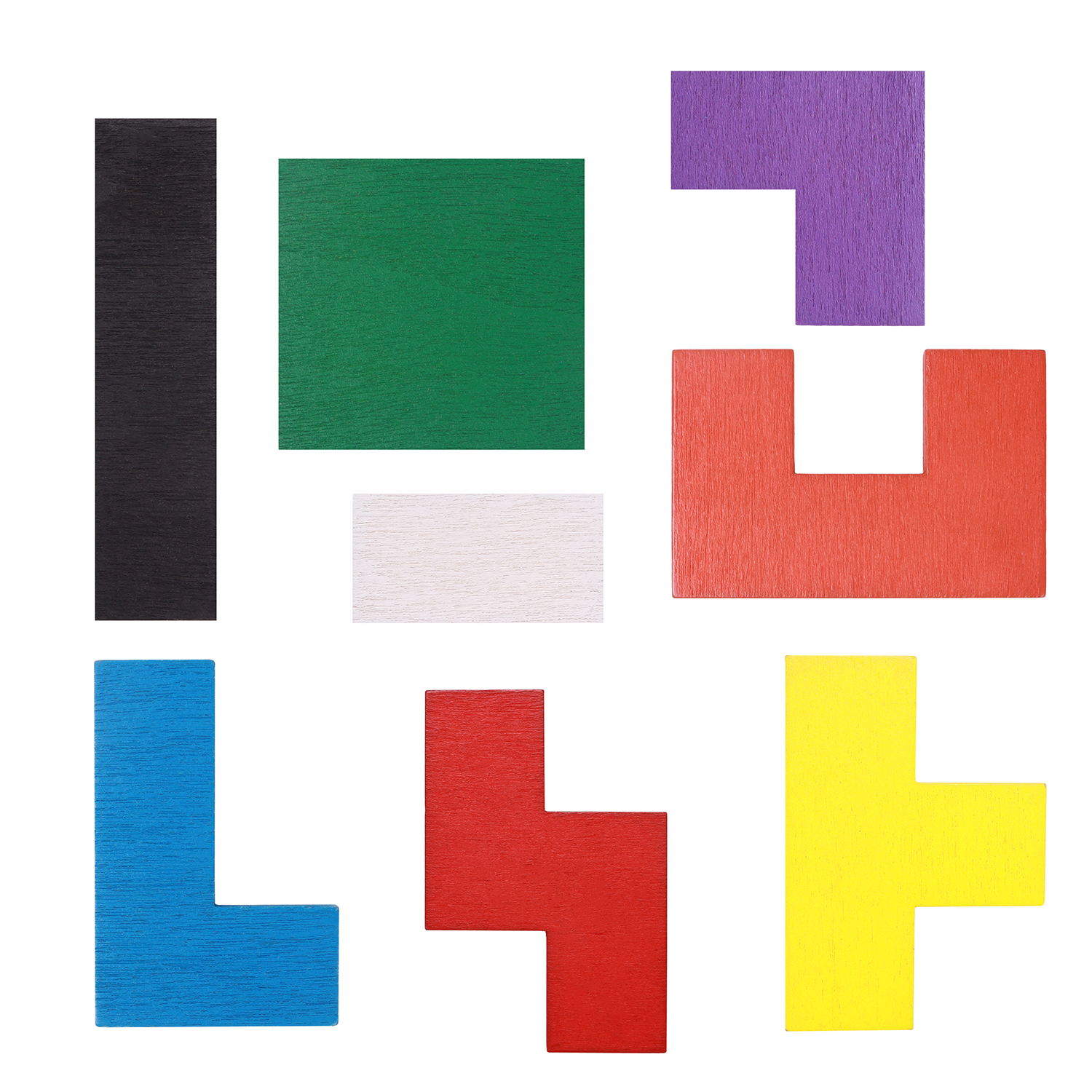 Wooden Russian Block Puzzle for Kids and Adults | Classic Tetris-Style Brain Teaser Toy | Colorful Tangram Montessori Game for Logical Thinking and Shape Recognition