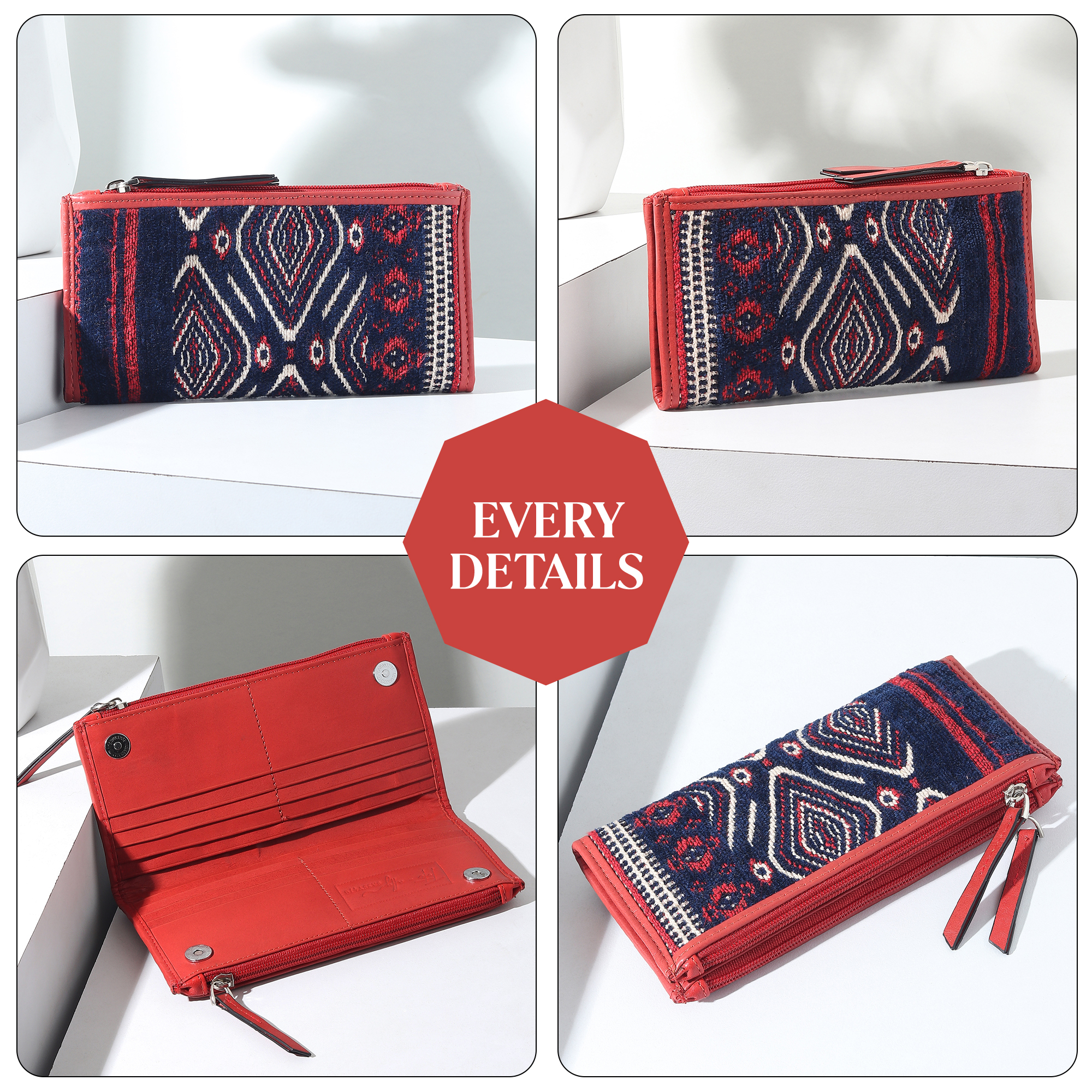 LONG ZIP WALLET ROJA