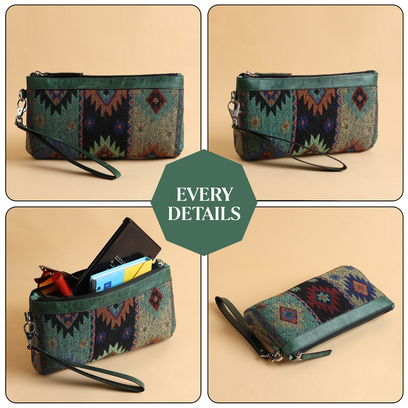 WRISTLET CLUTCH VERDE