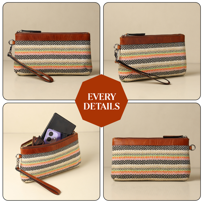 WRISTLET CLUTCH TOSTADO