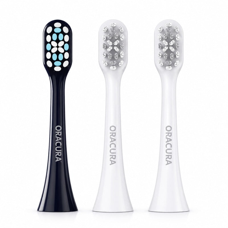 Oracura SB300 Sonic Smart Electric Toothbrush Head Refills – Pack of 3