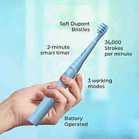 Oracura SB100 Sonic Lite Electric Battery Operated Toothbrush – Blue