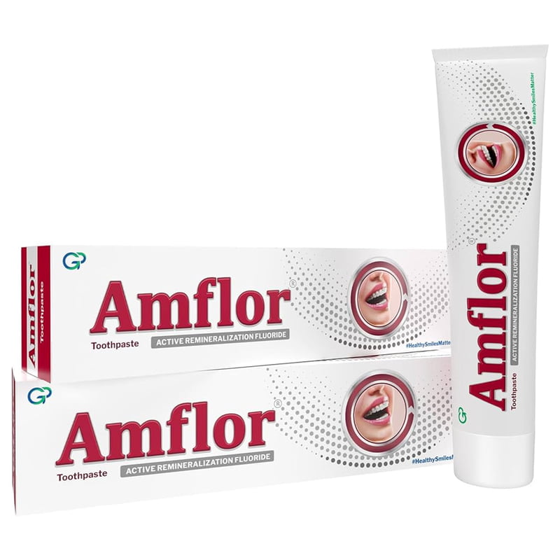 Group Pharma Amflor Toothpaste With Active Remineralization Fluoride – Pack of 6