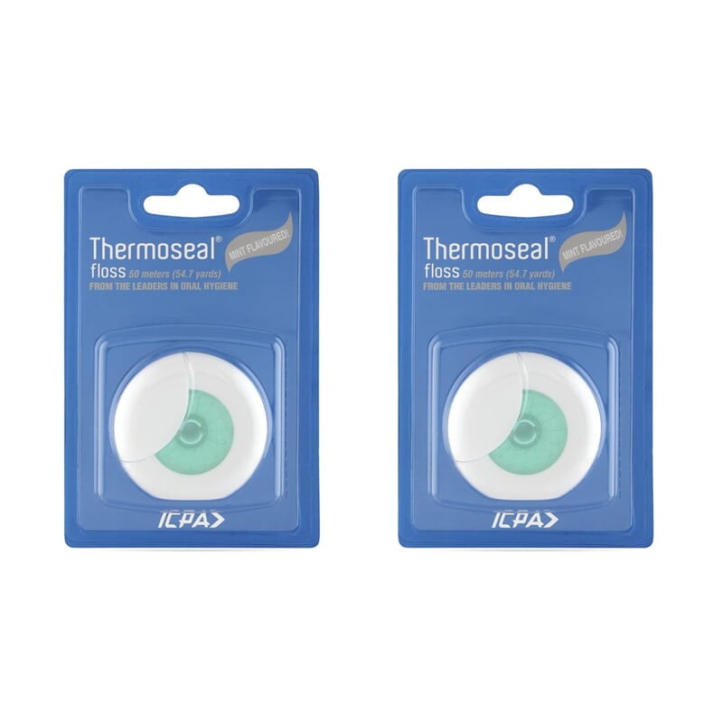 Thermoseal Waxed Dental Floss 50m – Mint Flavoured Interdental Floss