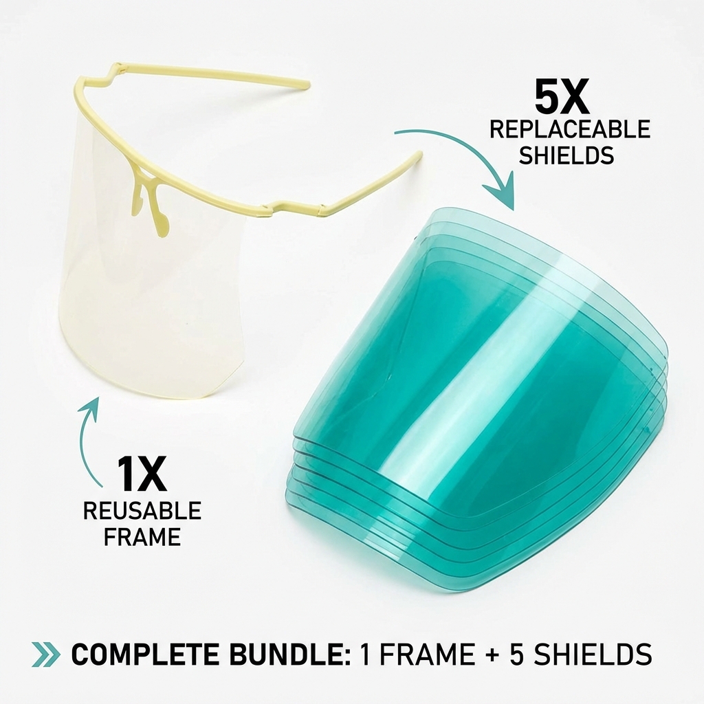 Capri Face Guard & Refill – Reusable Dental Face Shield