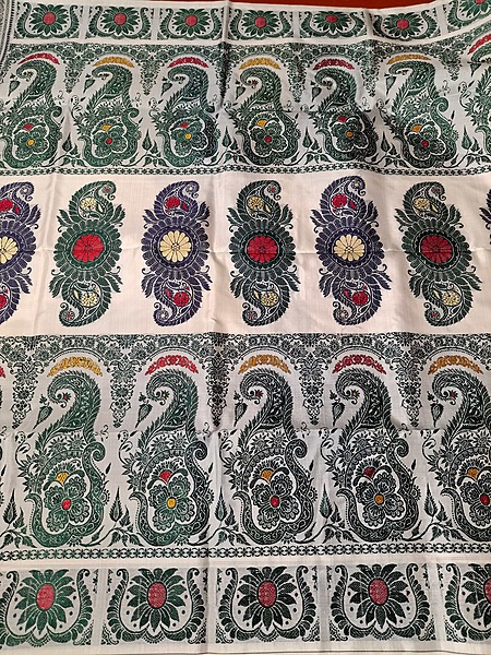 Off white Revival Baluchari in pure Mulberry silk